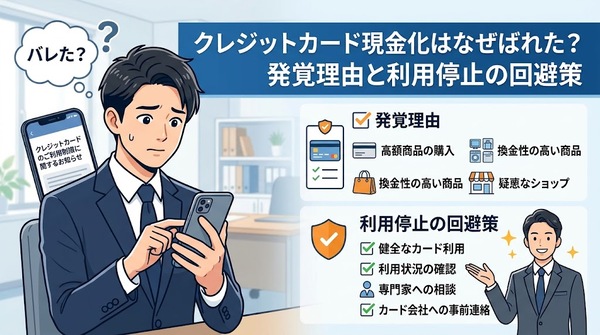 クレジットカード現金化はなぜばれた？発覚理由と利用停止の回避策